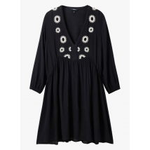 Desigual - Vestido corto estampado con cuello de pico - Talla S - Negro