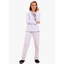Laurence Tavernier - Geruite pyjama van katoenflanel - S Maat - Blauw