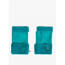 Toasties - Vingerloze handschoenen van schapenvacht - S Maat - Groen
