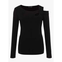 Phase Eight - Nauwsluitende top met asymmetrische hals - L Maat - Zwart