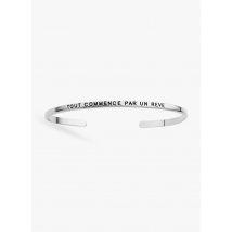 Mya Bay - Bracelet jonc en laiton argenté - Taille Unique - Argent