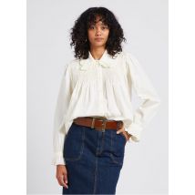 Stella Forest - Rechte - katoenen blouse met klassieke kraag - 36 Maat - Wit