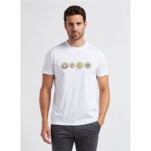Paul Smith - Camiseta de algodón orgánico con cuello redondo - Talla L - Blanco