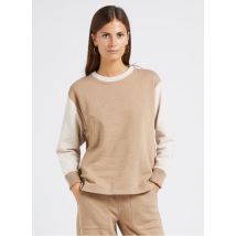 Dnud - Rechte sweater met ronde hals katoenblend - 3 Maat - Beige