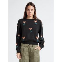 Emile Et Ida - Jacquardtrui met ronde hals materiaalblend - XS Maat - Zwart