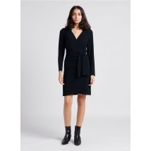 Maison 123 - Slim-fit jurk met v-hals - 36 Maat - Zwart