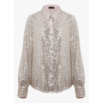 Phase Eight - Camisa con cuello clásico y strass - Talla 10 - Blanco