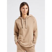 Dnud - Rechte sweater met capuchon katoenblend - 3 Maat - Bruin