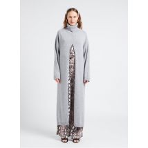 Saison 1865 - Langes rollkragenkleid aus wollmix - Größe XS - Grau