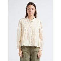Emile Et Ida - Katoenen blouse met peter pan-kraagje - S Maat - Wit