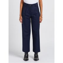 See U Soon - Rechte broek met hoge taille wolblend - 42 Maat - Blauw