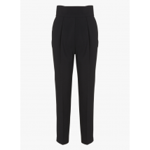 Pinko - Soepelvallende - rechte broek met hoge taille - 46 Maat - Zwart