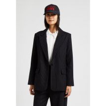 Suncoo - Gerade geschnittener wollmix-blazer mit streifen - Größe 0 - Schwarz