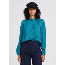 See U Soon - Blouse met maokraag en print - 3 Maat - Beige