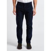 Selected - Pantalon droit en velours de coton bio mélangé - Taille 31/32 - Bleu