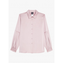 Persona By Marina Rinaldi - Camisa satinada con cuello clásico - Talla 29 - Violeta