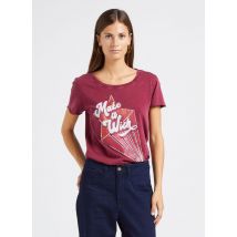 Leon & Harper - Rundhals-t-shirt aus bio-baumwolle mit siebdruck - Größe M - Rot