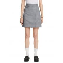 Esprit - Korte - uitlopende plissérok met hoge taille - 40 Maat - Blauw