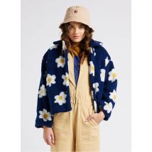 Bobo Choses - Jasje met klassieke kraag - zachte voering en bloemenprint - M Maat - Blauw