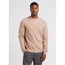 Knowledge Cotton Apparel - Jersey de lana con cuello redondo - Talla XL - Beige