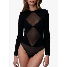 Undress Code - Strakke body met ronde hals - S Maat - Zwart