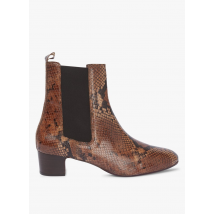 Anonymous Copenhagen - Bottines en cuir aspect python - Taille 36 - Marron