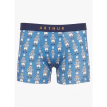 Arthur - Bedruckte boxershorts aus stretch-baumwolle - Größe S - Blau