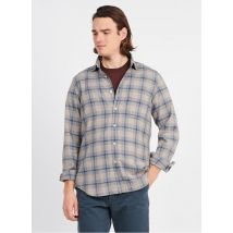 Hartford - Camisa slim fit de algodón a cuadros con cuello clásico - Talla M - Gris