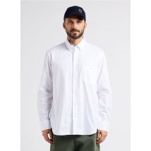 Eden Park - Camisa recta de algodón con cuello clásico - Talla 2XL - Blanco