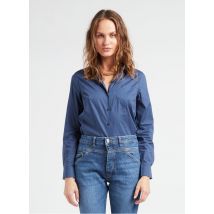 Sud Express - Katoenen blouse met klassieke kraag - M Maat - Blauw