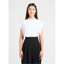 Iro - Camiseta de algodón con cuello alto - Talla S - Blanco