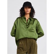 Max Mara Week End - Satijnachtige blouse met klassieke kraag - 40 Maat - Groen