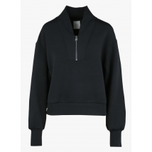Varley - Sudadera recta con cuello alto y cremallera - Talla M - Negro