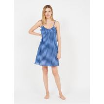 Germaine Des Pres - Katoenen babydoll met vichyprint - M Maat - Blauw