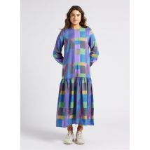 Bobo Choses - Lange jurk met ruitjes en peter pan-kraagje - XS Maat - Multikleurig