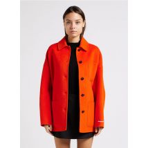 Max&co. - Manteau col classique en laine mélangée - Taille 40 - Orange