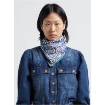 Inoui Editions - Vierkant - zijden sjaaltje met print - Een Maat - Groen