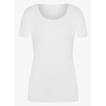 Wolford - Camiseta recta con cuello redondo - Talla L - Blanco
