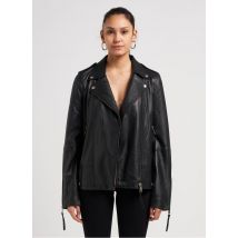 Vila - Leren jasje - 40 Maat - Zwart