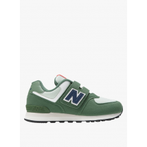 New Balance - Baskets basses bi-matière à scratchs - Taille 30 - Vert