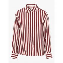 Caroll - Gestreepte blouse met klassieke kraag - 40 Maat - Rood