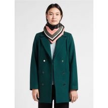 I Code - Abrigo de lana con cuello clásico - Talla 42 - Verde