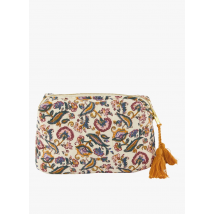 Louise Misha - Gewatteerd - katoenen etui met bloemenprint - Een Maat - Beige