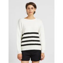 I Code - Gestreept vest met v-hals - XL Maat - Wit