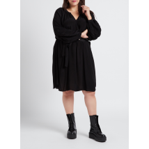 Vero Moda Curve - Halflange jurk met v-hals en ceintuur - 46 Maat - Zwart