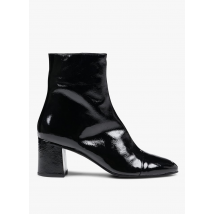 Jonak - Botines de charol plisado - Talla 39 - Negro