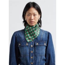 Becksondergaard - Vierkant - zijden sjaaltje met print - Een Maat - Groen
