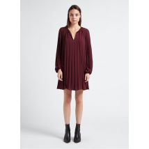 Liu Jo - Kurzes plisseekleid mit nietendekor - Größe 46 - Prune