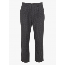 Minimum - Chino met 7/8e pijpen en print wolblend - 32 Maat - Zilver