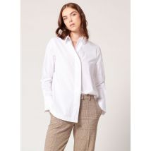 Zapa - Oversized blouse met klassieke kraag katoenblend - 42 Maat - Wit